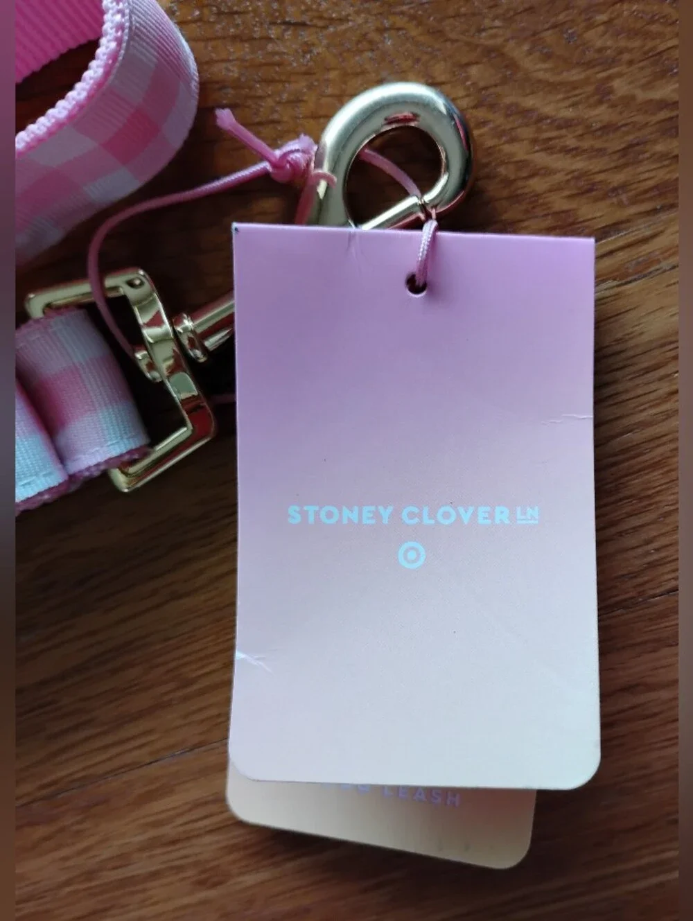 NWT (MSRP $10) Stoney Clover Lane x Target Pink Gingham 5' Dog Leash #1 preppy